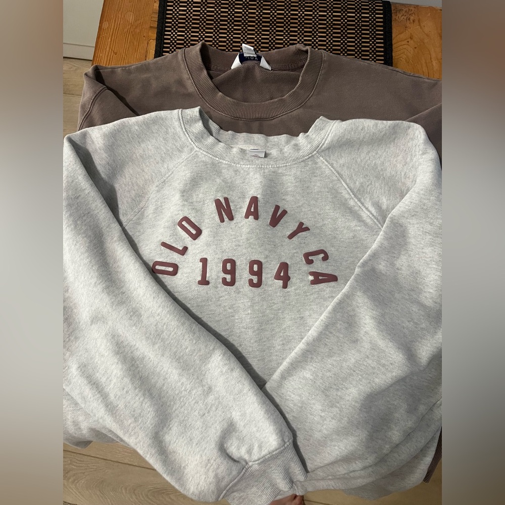 Old Navy Gray and Brown Sweatshirts